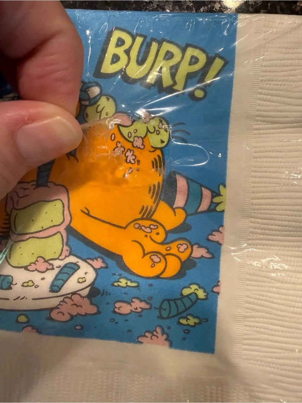 Vintage 1978 Garfield “BURP!” Beverage Napkins Hallmark 16 Count Sealed NOS